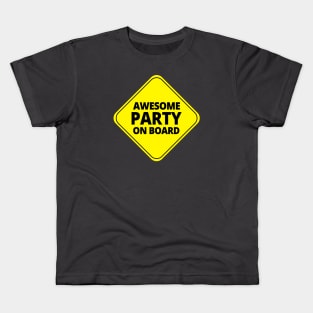 Awesome Party On Board Kids T-Shirt